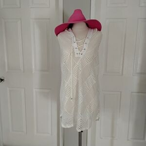 White Crochet Swim Cover-Up